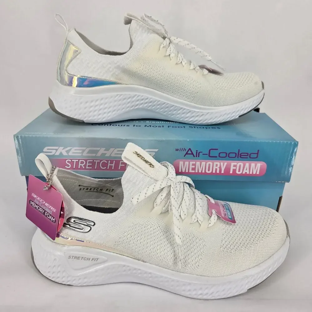 NEW Skechers Gravity Experience Solar Fuse White Holo Sneaker Women's 9 NIB